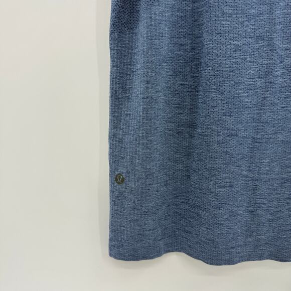 LULULEMON Mens Short Sleeve Technical Shirt Size L Blue Lightweight Athletic Top - Picture 4 of 7